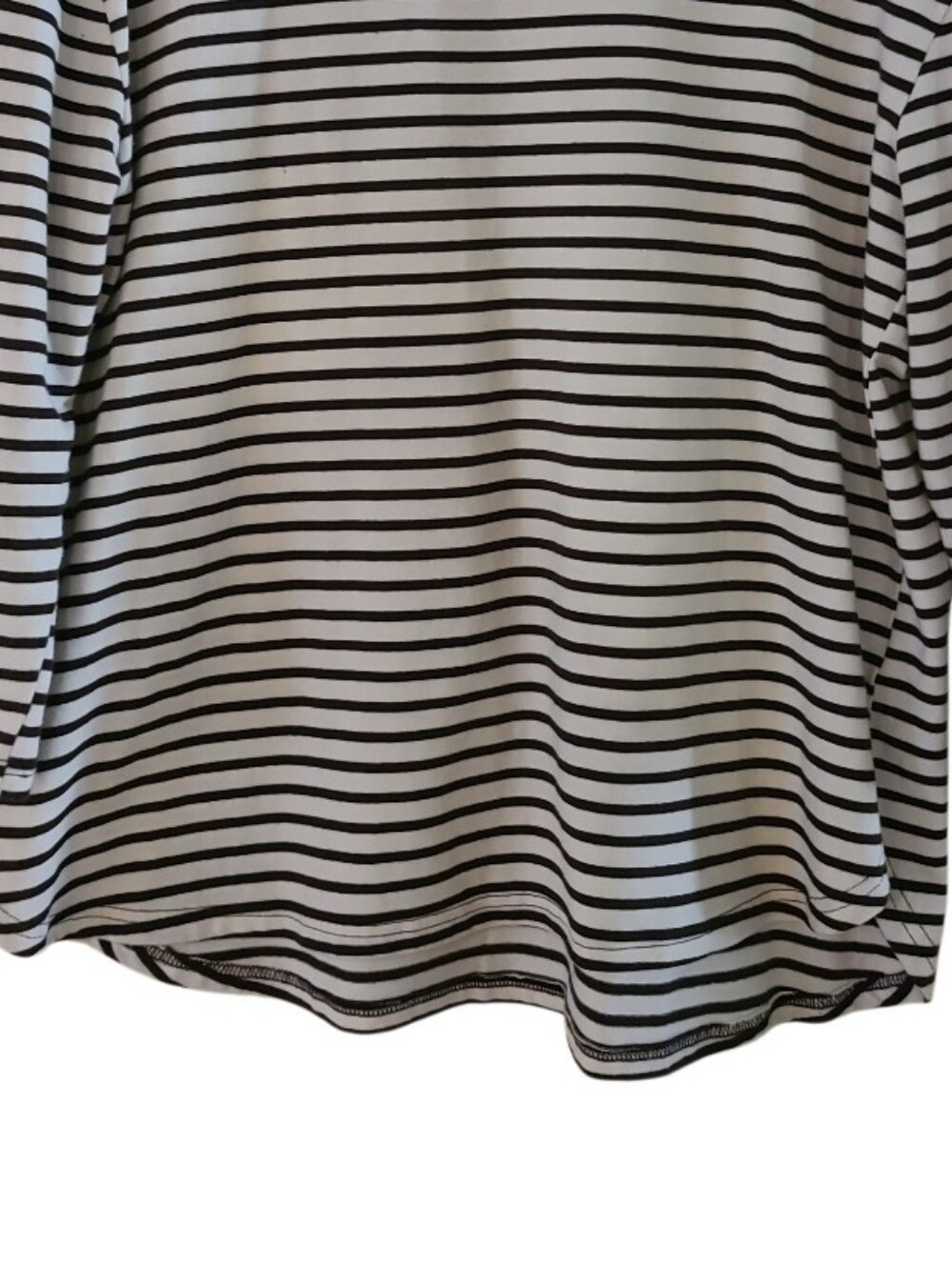 Pomander Place Tuckernuck Brown Striped Popover Knit Shirt Brown Cream - Picture 10 of 16